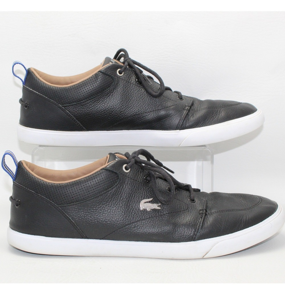 Lacoste Bayliss 119‎ 1 U Mens Black Leather Sneakers Shoes 11.5 737CMA0073312